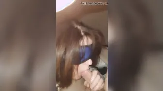 Cum inside mouth blow job