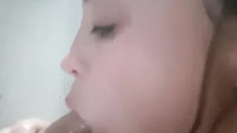 Renee love shower blow job