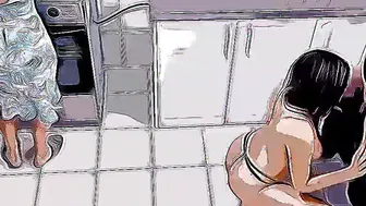 I Plowed My sexy Step Daughter Next To Her Milf Into The Kitchen Hentai Animated