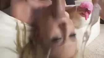GOOD BLONDE LOVES JUICY SUCKING OFF COCK AND FUCKING INSIDE THE BUTT SPLASHING AND DROP
