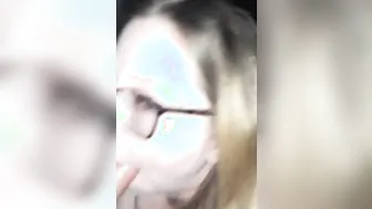 Spray that cum all over her glasses