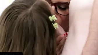 Aggressive Big Titted Step Sister Getting Her Twat Fuck During A Goddess 3 Way Into The Therapists Office