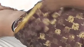 Young housewife fucking inside new brown saree