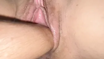 FISTING - sticking his hand inside his fiances vagina sitting