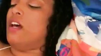 Fat amateur bitch blows a huge penis and takes it