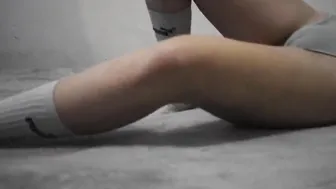 Goddess Blonde Inside Long Socks You Need to Watch It