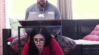 Nuts deep inside Latinas mouth and butt
