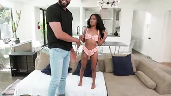Super Sexy tiny ebony 20yo cunt with mouth blows a massive african penis - african porn