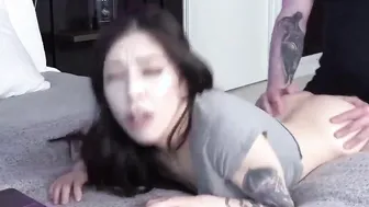 SisNeedsMe - Dark Haired tattooed Stepsister spreads her legs and fucks her stepbro