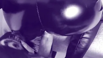 RUBBER CATSUIT HALLOWEEN COSTUME WAS PLOWED AFTER PARTY