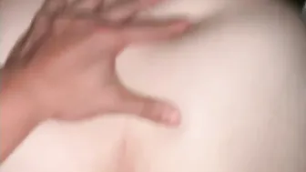 Husband clapping my cheeks