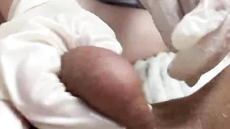 Awesome Ball Grind From Russian 19 Yo Inside Rubber Gloves point of view