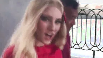 Walk around at the Vegas strip she showed her g-string
