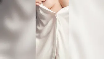 Posing inside White (blouse and undies)