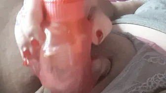 Huge clitoris white lingerie and cream twat