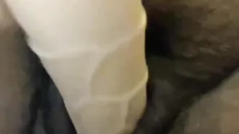 Solo BBW cougar with bushy cunt