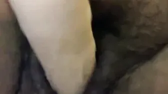 Solo BBW cougar with bushy cunt
