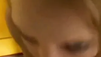 point of view barely legal skank masturbates then blows on cock