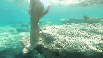 I go diving with my Booty Plug (Anal Toy swimming)