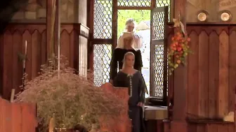 Slender dark hair women and a slim big tit blonde during lesbia