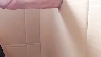 Penis sucking off service machine. Got a fellatio through a cardboard box