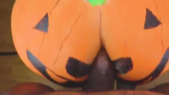 halloween anal ebony penis banged my pumpkin | Subscribe to my website to watch my full movies homemades.com/angelhotoficial