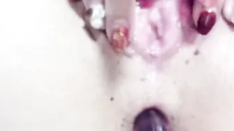 【まんこくぱぁ】指でおまんこを広げてぽっかり穴あき奥まで丸見えオナニー　ヒクヒクケツ穴にディルドをブチ込むアナニー大好き変態女子素人自撮り変態痴女