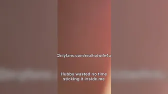 Hotwife comes home used and offer cuck hubby sloppy seconds quickie sex