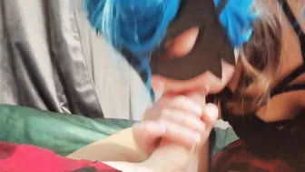 My mistress is testing the cherry gel into oral games