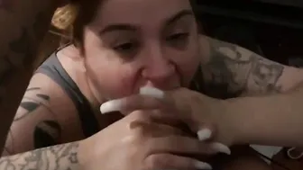 Adorable White sluts Loves Blowing Ebony Penis
