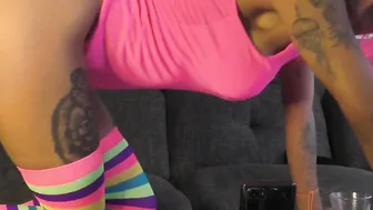 Desguised smoking and having fun - Rianna Reyes | hispanic | lollipop