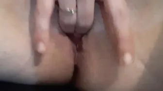 Up-closesnatch spreading and masturbation