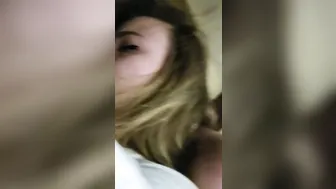 Upclose point of view facial submissive step-daughter groaning and begging hard fucked twat