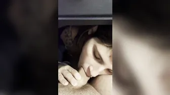 GF BLOWS COCK DRY AND I CUM INSIDE HER MOUTH