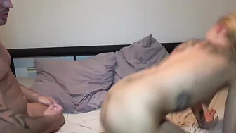 GERMAN PRIVATE CUMSHOT SEX WITH SLENDER BLONDE TEENS