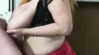 Gigantic titties ex-wife offer a deep throat dick face fucking