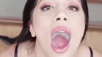 PremiumBukkake - Julia de Lucia swallows 53 gigantic mouthful cumshots