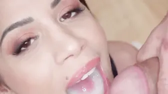 PremiumBukkake - Julia de Lucia swallows 53 gigantic mouthful cumshots