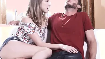 mom Cadence Lux helped bro about his big penis after she swallowed it