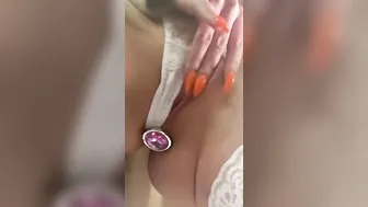 cunt having fun into white tights