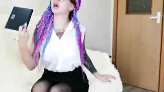 A lesson with a Goddess professor. Jerk of instruction (JOI)