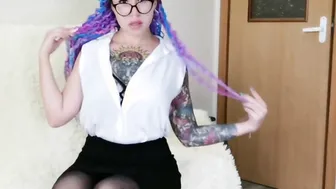 A lesson with a Goddess professor. Jerk of instruction (JOI)