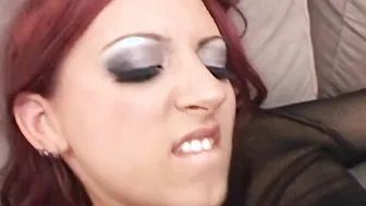 atm red haired mom takes it deep inside her booty she