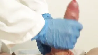 Esthetician getting paid for a hand job after waxing