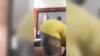 Thick black cunt with mouth stripping