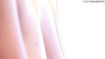 Dark Haired Goddess Adrien first time massaged