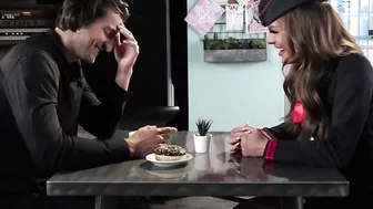 Flight attendant cougar hoe Aila Donovan strikes again with a handsome bro