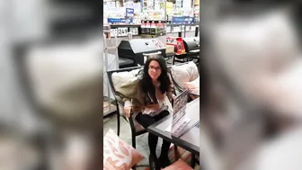 Flashing my snatch inside outside At Kohls and Lowes Ends with my vagina licked inside garden department