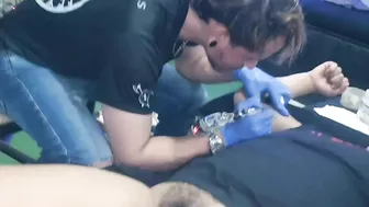 Paty Booty pays tattoo with her massive Xerecard to German Tattoo Artist. Gatopg2019