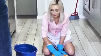 TeensWishBlackCocks.com - Our stud getting a bright idea and unleashes his huge ebony penis for Chloe to slobber on. He
